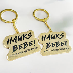 سلاسل مفاتيح معدنية مخصصة عالية الجودة مع شعار أو اسم شخصي مطلي بالمينا الناعمة - Product Image 1