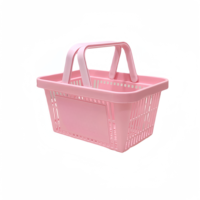 Prix d'usine Petits paniers en plastique Style japonais Panier de douche personnalisé mignon Paniers à provisions avec poignées