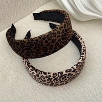Serre-têtes de Luxe de Haute Qualité pour Femmes, Imprimé Léopard, en Éponge Large, Accessoires Cheveux pour Spa