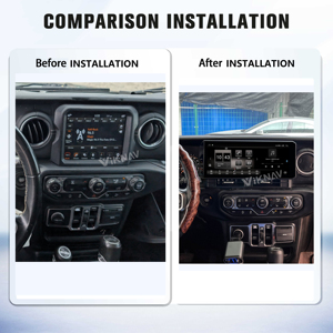 เครื่องนำทาง GPS ขนาด 12.3 นิ้ว พร้อมระบบ CarPlay และ Android Auto แบบไร้สายในตัว รองรับแผนที่ทั่วโลก รับประกัน 1 ปี สำหรับรถ Jeep Wrangler ปี 2018-2022 - Product Image 2