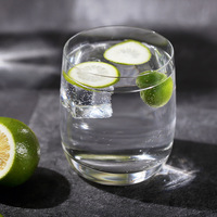 Gobelet à eau en cristal Edrita, design japonais, couleur unie, pour jus de fruits, whisky, vin, bière, mojito et boissons lactées