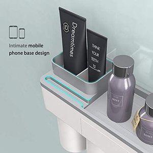 Ferns New Style Fashion Eco-Friendly Plastic Multifunctional Three-piece Set Wall Mounted Magnetic <b>Toothbrush</b> <b>Holder</b> for - Product Image 5