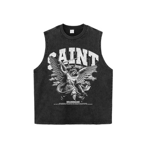 T-shirt Vintage Stile Americano con Stampa Retrò, Lavaggio Intenso e Effetto Invecchiato, in Puro Cotone, Manica Corta, Marca Trendy per <span class=keywords><strong>Uomo</strong></span> - Product Image 2