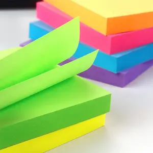 Hot Selling Custom Hoge Kwaliteit Super School Benodigdheden Doorzichtige Kleurrijke Papieren Blocnotes Sticky Notes 3X3 Memo Pads