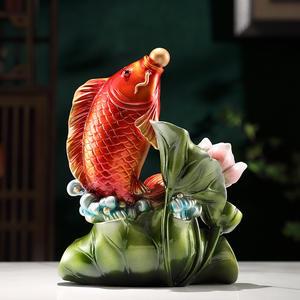 อุปกรณ์ตกแต่งปลาบ่อปีสไตล์จีนตกแต่งบ้านทางเข้าห้องนั่งเล่นพิธีขึ้นบ้านใหม่ - Product Image 2