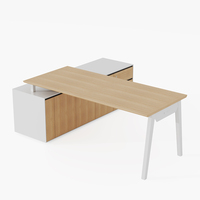 Bureau de direction moderne de luxe Mfc en forme de L pour la table de meubles de bureau en bois du nouveau directeur général