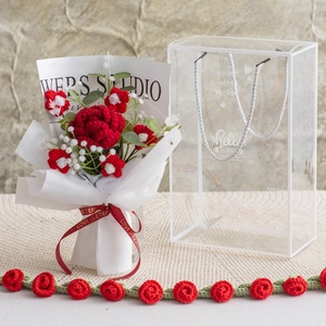 Handmade Crocheted <b>Bouquet</b>, Knitted Rose, Woven Flower, a Luxurious Gift for Friends, <b>Artificial</b> Flower - Product Image 1