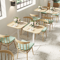 Ensemble de table et de chaises en bois de style moderne XZY, carré/rectangulaire, pour restaurant, meubles, canapé en cuir, combinaison de sièges pour hôtel, café