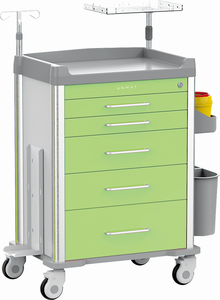 รถเข็นทางการแพทย์แบบมีลิ้นชักรถเข็นใส่ยารถเข็นทางการแพทย์ทำจากพลาสติก ABS รถเข็นทางการแพทย์สำหรับโรงพยาบาล - Product Image 6