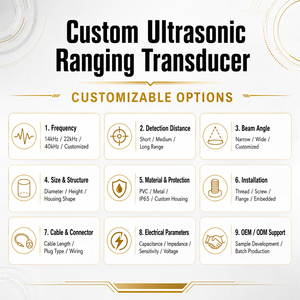 Transductor Ultrasónico de 10 mm de Diámetro, <span class=keywords><strong>Sensor</strong></span> Ultrasónico para Medir el Número de Hojas de Papel a una Distancia de 50 cm - Product Image 4