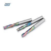 ZHY Vente en gros de fraises à compression CNC personnalisées en carbure, 2 ou 3 flûtes, avec revêtement nano, à coupe ascendante