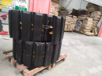 Patins en caoutchouc à prix avantageux, 400 mm, à visser, pour excavatrice, patins en caoutchouc pour excavatrice, patins en acier pour chenilles d'excavatrice ou de finisseur