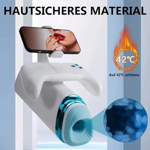 Masturbador Automático Masculino, Vagina Realista de Bolsillo con Soporte para Teléfono Celular y Mango, Juguetes Sexuales Orgásmicos de un Clic - Product Image 3