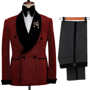 Ensemble veste et pantalon brillant XXS-4XL pour homme, costumes 2 pièces, smoking <span class=keywords><strong>de</strong></span> marié, velours noir, revers châle, costumes <span class=keywords><strong>de</strong></span> <span class=keywords><strong>mariage</strong></span>, smoking - Product Image 6