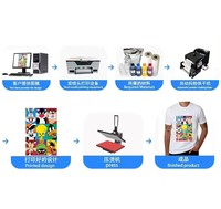 30cm Semi-automatische Nieuwe DTF Printer Multi Head XP600 Commerciële Heat Transfer T-shirt Printmachine voor Kledingbedrijven