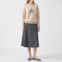 Pull en cachemire pur à motif étoile 100 % pour femme – Collection Hot Sale