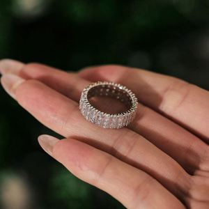 Anillo de Boda Delicado y Elegante de Varias Capas Dylam con Circonita Cúbica 5A y Plata S925 para Mujer, Joyería para Vestir, Anillos de Compromiso y Propuesta - Product Image 5