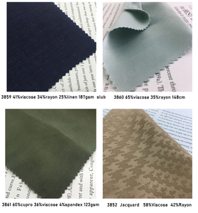 Fabbrica cinese non tessuto <span class=keywords><strong>eco</strong></span> <span class=keywords><strong>friendly</strong></span> tessuti 187gsm 34% rayon41 % viscose25 % tessuto di lino per il vestito per abbigliamento per la camicia per pigiami - Product Image 6