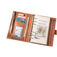 Planificateur personnel classeur A5 rechargeable 6 anneaux en cuir PU classeur de budget boucle magnétique couverture rigide 100 feuilles A4 A7