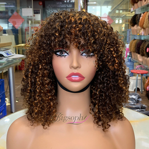 Personnalisation Instantanée : Perruques <span class=keywords><strong>Bob</strong></span> Bouclées Pixie de 14 Pouces en Cheveux Humains, Couleur P4/30, Prêtes à l'Emploi - Product Image 4