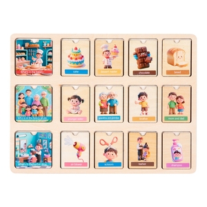 Gioco Educativo in Legno per lo Sviluppo del Pensiero Logico con Puzzle di Abbinamento e Riconoscimento di Animali e Professioni - Product Image 3