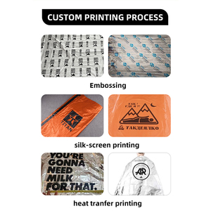 Chăn cứu hộ khẩn cấp bằng Mylar tráng nhôm nhẹ, giữ nhiệt màu vàng - Product Image 5