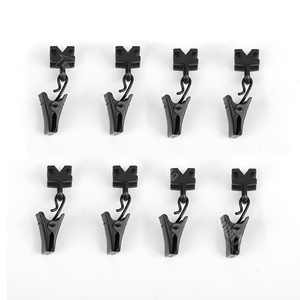 Tùy chỉnh màu đen trắng kim loại móc Clip với tàu lượn thiết kế hiện đại phụ kiện nhựa cho rèm cực bài hát nhẫn để sử dụng nhà - Product Image 2