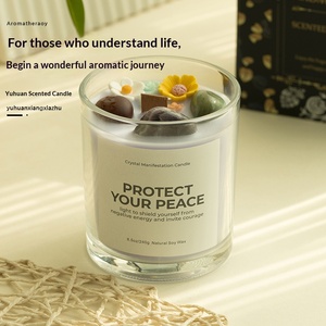 Vela Aromática de Cristal con Flores Secas, Vela de Cera de Soja, Regalo Romántico en Vaso, Adorno Creativo para Decoración del Hogar - Product Image 3