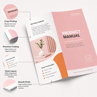 Brochure d'utilisation personnalisée en papier d'art couleur avec plastification pour emballage de produits électroniques en détail