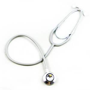 Estetoscopio de aleación de aluminio de doble cara Kt-101c, color plateado, para adultos, dispositivo médico, 19x10x3cm - Product Image 2