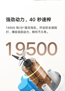 Presse-agrumes centrifuge portable Mijia 2 lames électriques en acier inoxydable pour usage domestique Blanc MJZZB02PL - Product Image 6