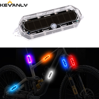 Offre Spéciale sans fil solaire led capteur d'avertissement clignotant lumières colorées pour voiture moto vélo lumière ambiante feu arrière