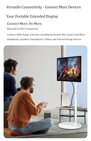 CUHUB TV Pintar Portabel 32 Inci 4K Layar Sentuh Android 13 Layar LED Berputar Signage Digital Bergerak Putih