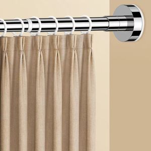 Tringle <span class=keywords><strong>de</strong></span> <span class=keywords><strong>Douche</strong></span> Ronde Ajustable <span class=keywords><strong>en</strong></span> Acier Inoxydable - Tringle à Tension Chromée avec Embouts Antidérapants pour Salle <span class=keywords><strong>de</strong></span> Bain - Product Image 3