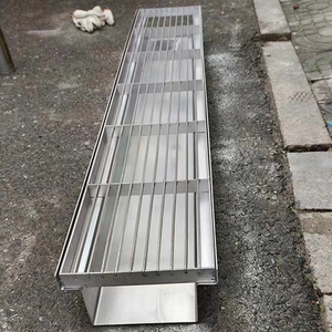 Grille en acier pour trottoir à usage intensif, haute capacité de charge, pour l'extérieur, grille de drainage pour fossé de drainage, couvercle de drainage, grilles en acier pour <span class=keywords><strong>pont</strong></span> - Product Image 5