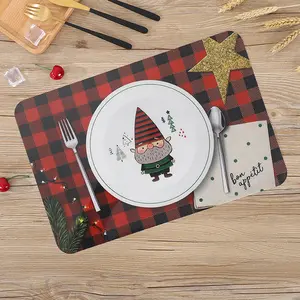 pp FDA Heat Resistant Printable Placemat Silicone Christmas Placemat