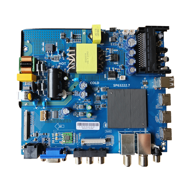 SP632T22.7 Universal Android TV Board 90W/138W Power BT 1+8G 13.0 Android 4K TV Smart Board for 55"65"75" 4K Smart Television