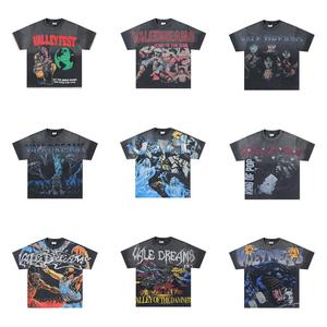 <span class=keywords><strong>T</strong></span>-shirt da uomo 100% cotone, vestibilità ampia, stampa graffiti trendy con strass, <span class=keywords><strong>design</strong></span> con motivo, vestibilità casual oversize, bestseller. - Product Image 6