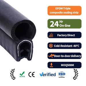 Custom-shaped EPDM Black Corrosion Resistance Auto/Car Door Sealing <strong>Rubber</strong> <strong>Strip</strong> With Automotive Cutting &amp; Welding - Product Image 2