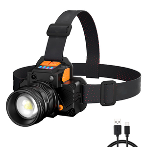 Linterna Frontal LED con Sensor <span class=keywords><strong>de</strong></span> Movimiento, 700 Lúmenes, Zoom, Recargable por USB, Impermeable, Ligera, Manos Libres, para Exteriores - Product Image 1