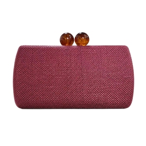 Women Elegant Straw Woven Clutch <b>Purse</b> Acrylic Closure Evening Bag Simple Square Handbag with Detachable Metal Chain - Product Image 5