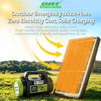 Kit d'éclairage solaire domestique DT-X10 DAT MPPT avec ampoules LED et chargeur de téléphone portable