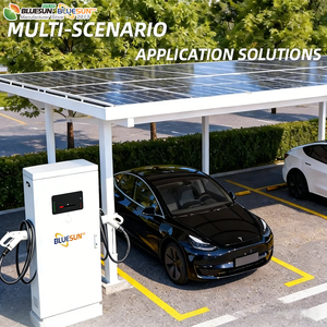 Bornes de recharge rapides pour véhicules électriques Bluesun de haute qualité, nouvelle conception, 160 kWh, montées au sol, type colonne, 200 kW, double tête, recharge DC - Product Image 3