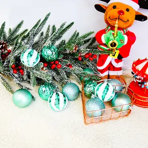 定制标志批发便宜的圣诞树装饰品装饰透明亚克力塑料球