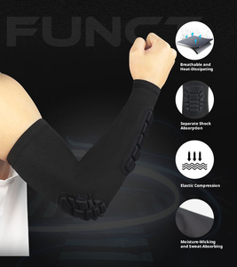 Protector de Codo de EVA con Diseño de Panal de Abeja, Antideslizante, de Silicona, Transpirable, con Compresión, para Baloncesto, Fútbol, Ciclismo, para Hombres y Mujeres, Personalizable - Product Image 5