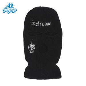 Masker Ski dua warna topi Balaclava rajut penutup wajah musim dingin masker penuh pakaian jalanan - Product Image 4