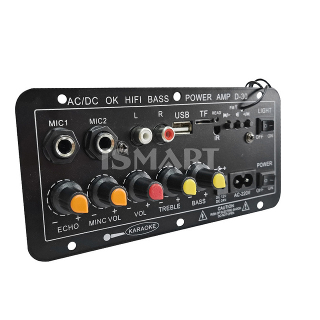 DC 12V 24V AC220V Car Bluetooth Amplifier Board AUX TF Card USB 30-120W For 4 Ohm 40W Speaker 220V EU Subwoofer Audio Amp Module
