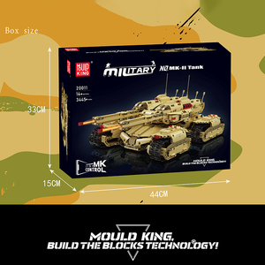 Moule King 20011S 3445PCS Militaire Serie Mammoth Tank Véhicule Blindé Briques Modèle Technique Jouet Éducatif Festival Cadeau - Product Image 6