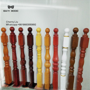Barandilla de escalera de <span class=keywords><strong>madera</strong></span> tallada, diseño decorativo de color blanco, Moderno - Product Image 3