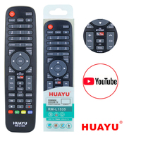 Télécommande universelle de clonage à code fixe HUAYU RM-L1535 pour téléviseurs intelligents Haier Android LCD LED, 4 boutons, portée de 10 m
